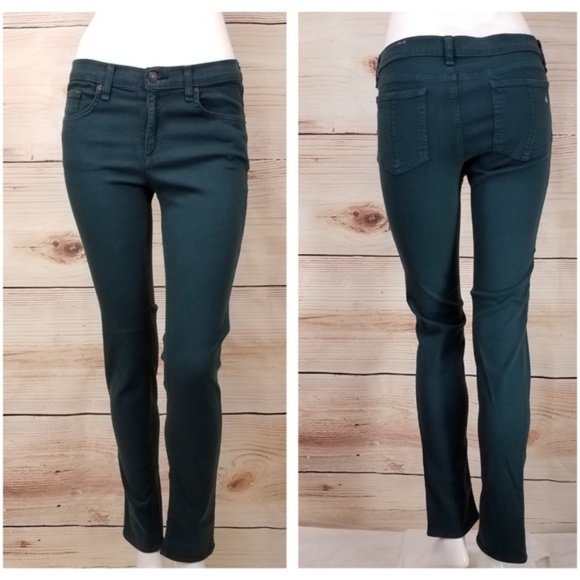 Rag & bone Jean 29 Skinny Green denim Stretch Slim - Picture 5 of 8